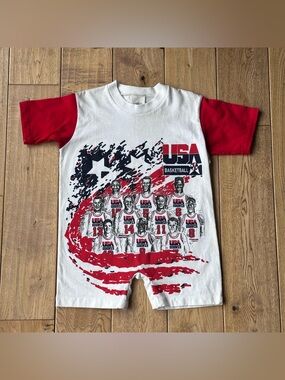 Vintage 1992 USA Basketball Dream Team Romper size Toddler 3